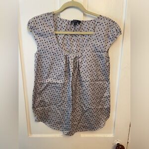 Silk capped sleeve maternity blouse